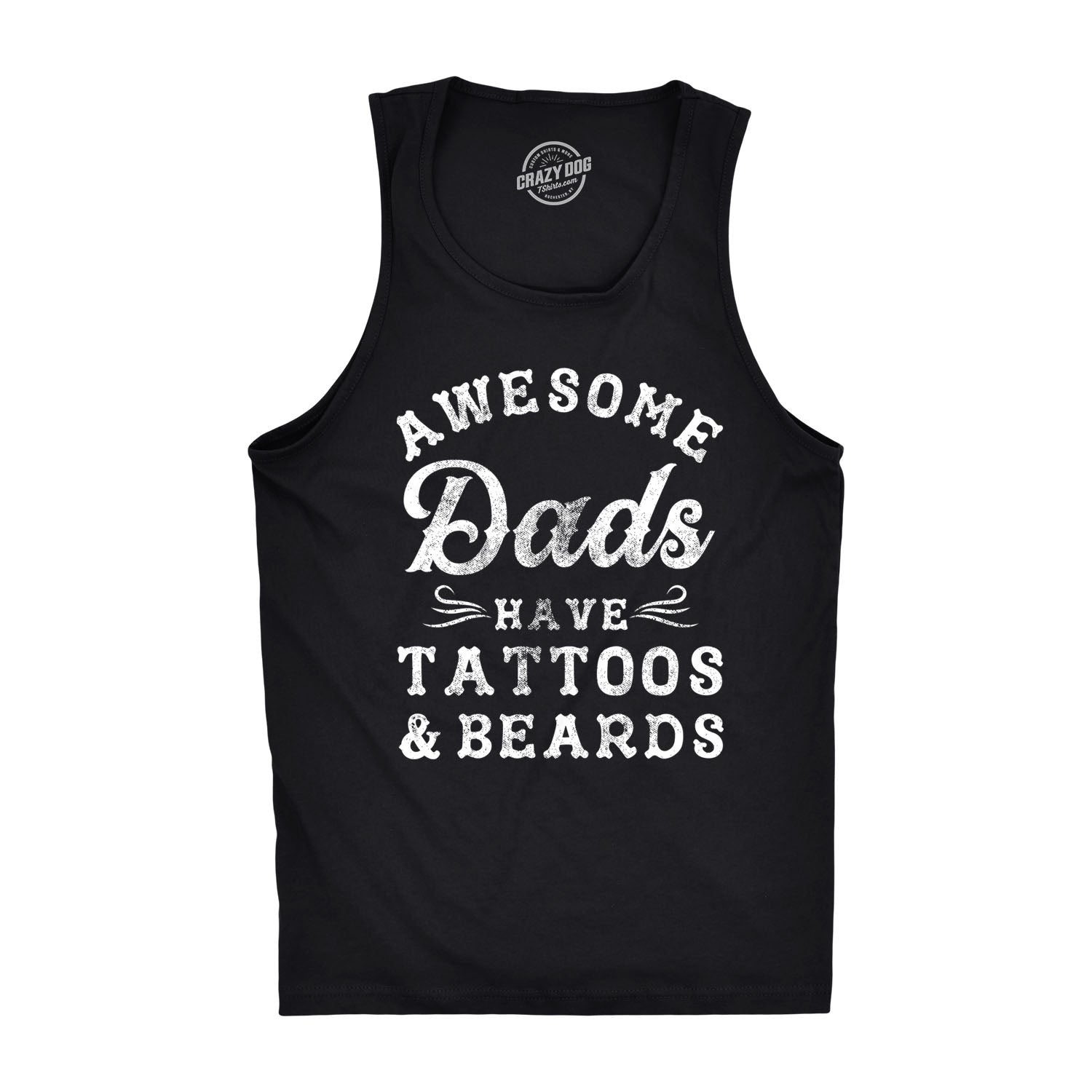 Wearizo Awesome Dads Have Tattoos And Beards Men's Tank Top