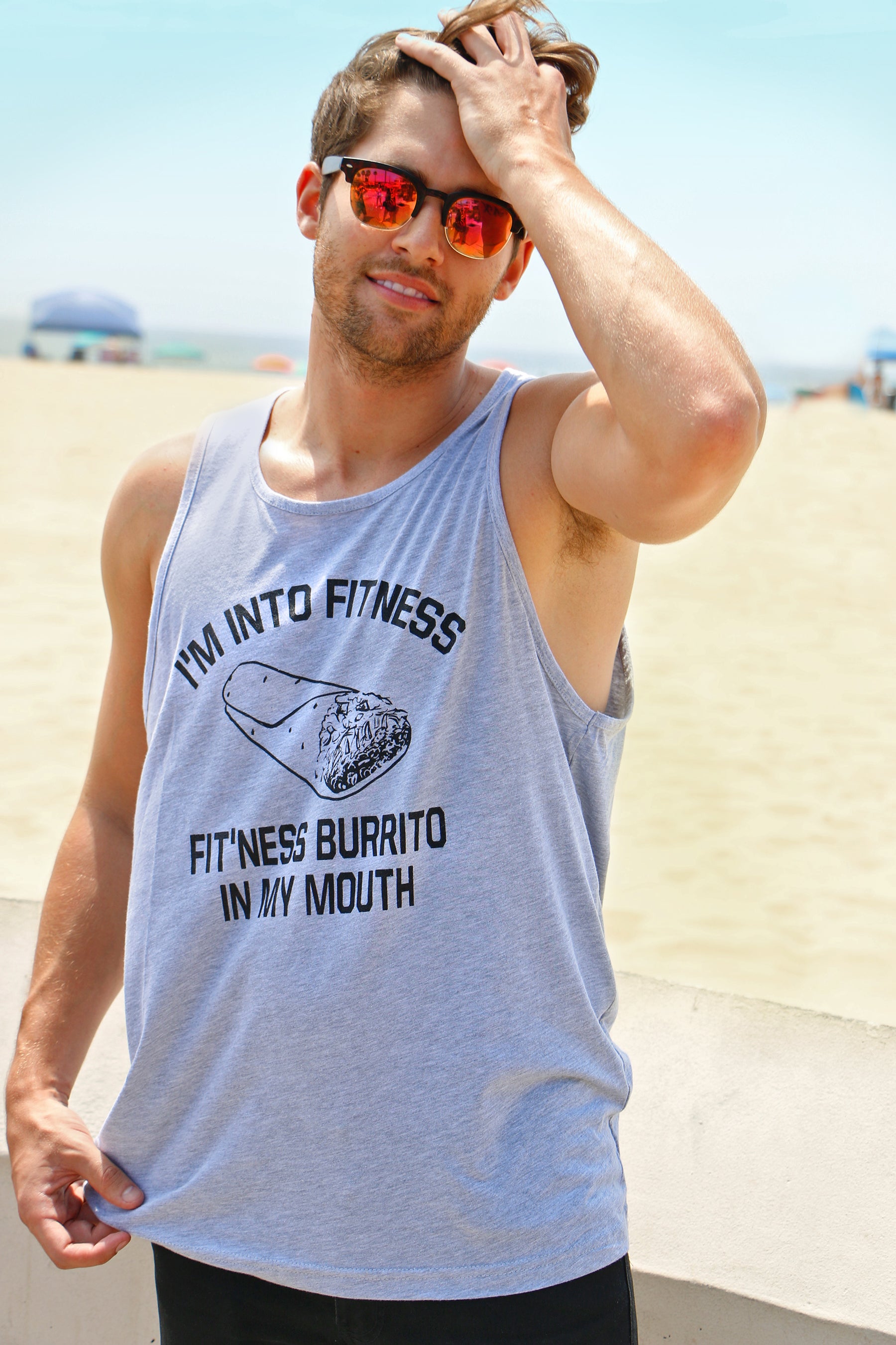Wearizo Fitness Burrito In My Mouth Men's Tank Top - Image 2