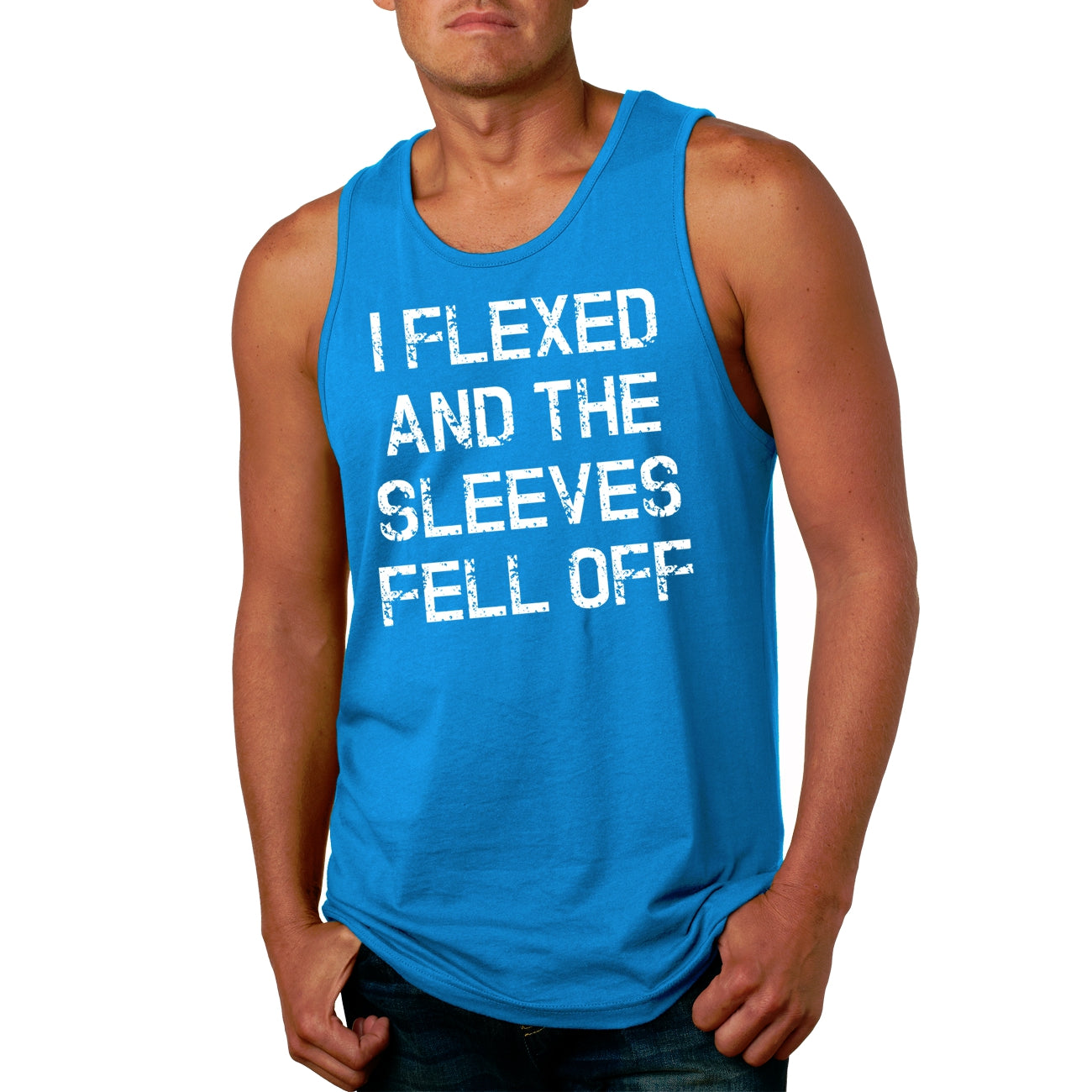 Wearizo I Flexed And The Sleeves Fell Off Men's Tank Top - Image 21
