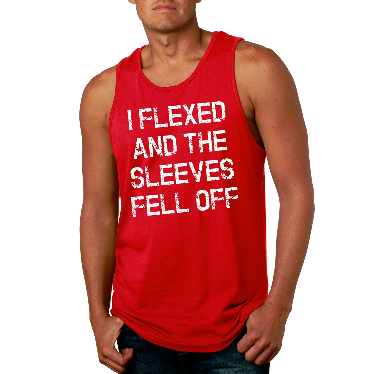 Wearizo I Flexed And The Sleeves Fell Off Men's Tank Top - Image 19