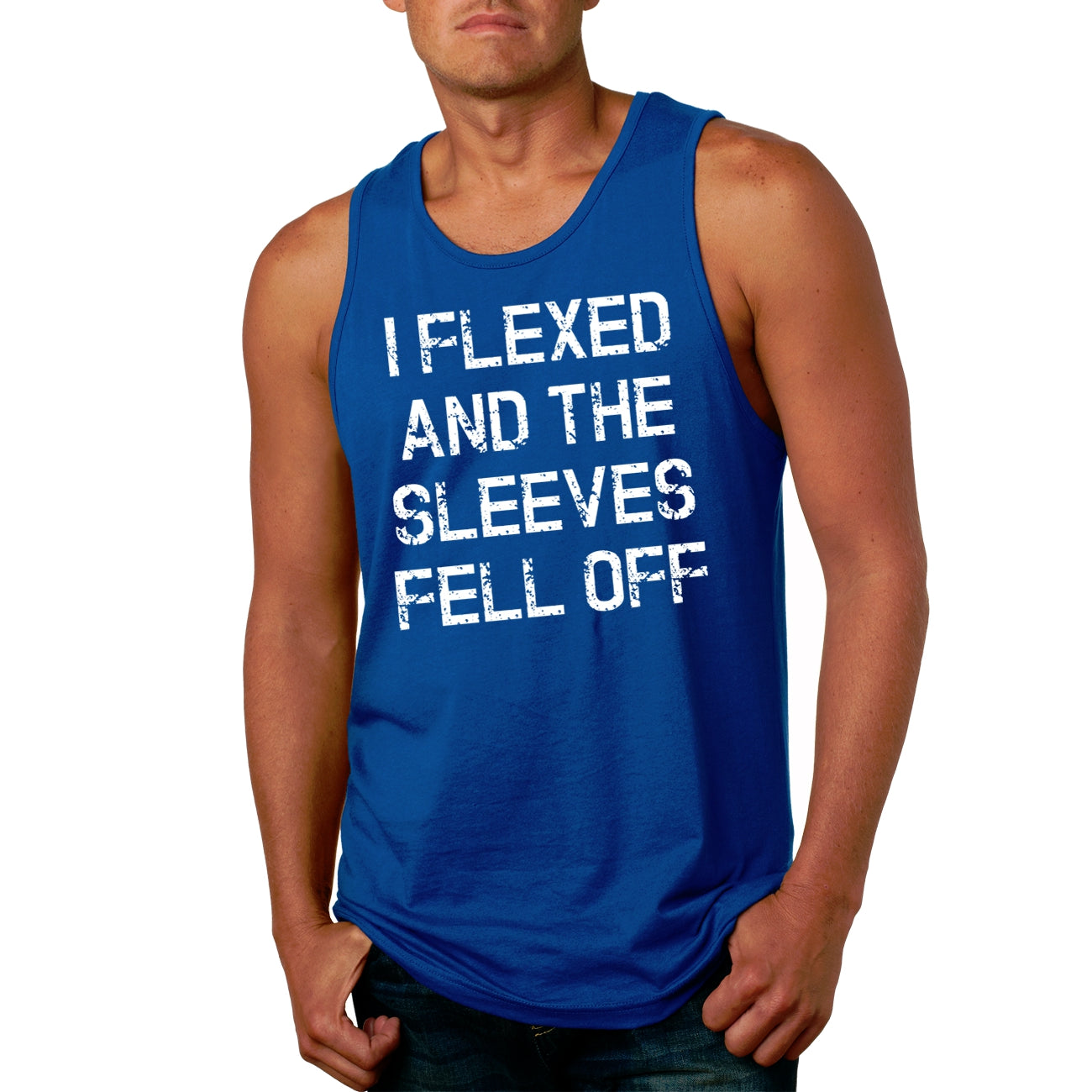 Wearizo I Flexed And The Sleeves Fell Off Men's Tank Top - Image 20
