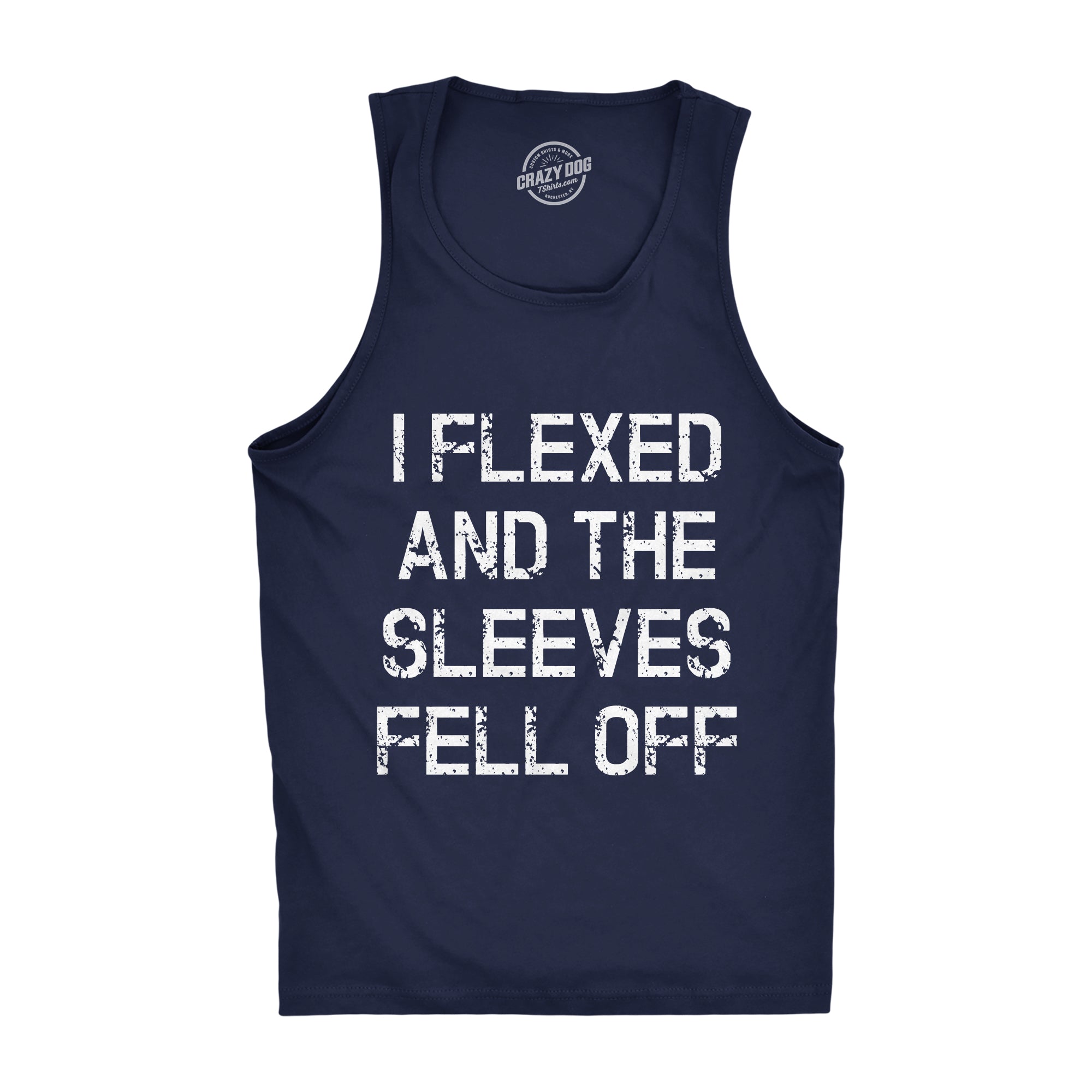 Wearizo I Flexed And The Sleeves Fell Off Men's Tank Top - Image 6