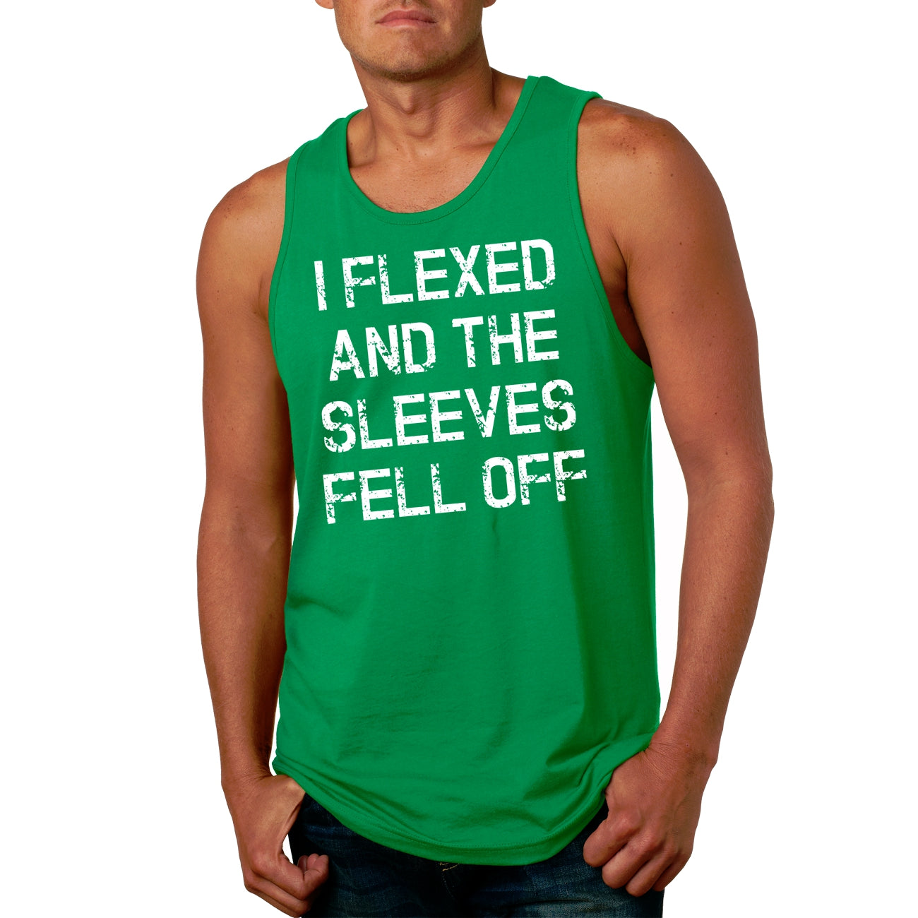 Wearizo I Flexed And The Sleeves Fell Off Men's Tank Top - Image 18