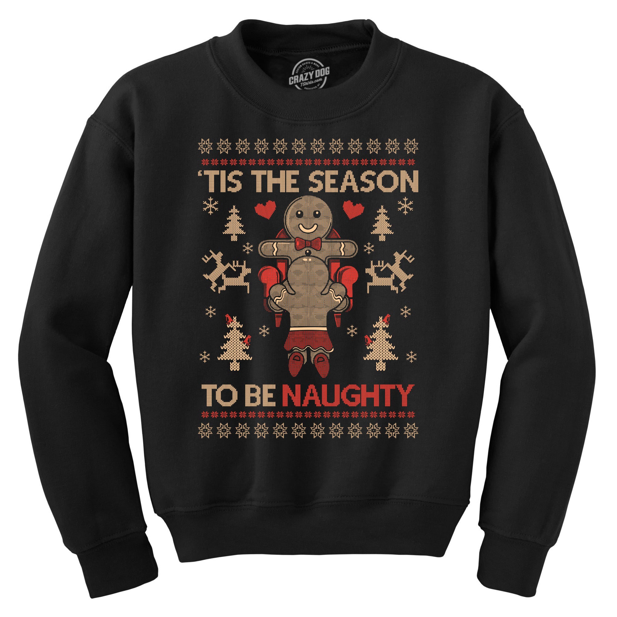 Wearizo Tis The Season To Be Naughty Crew Neck Sweatshirt