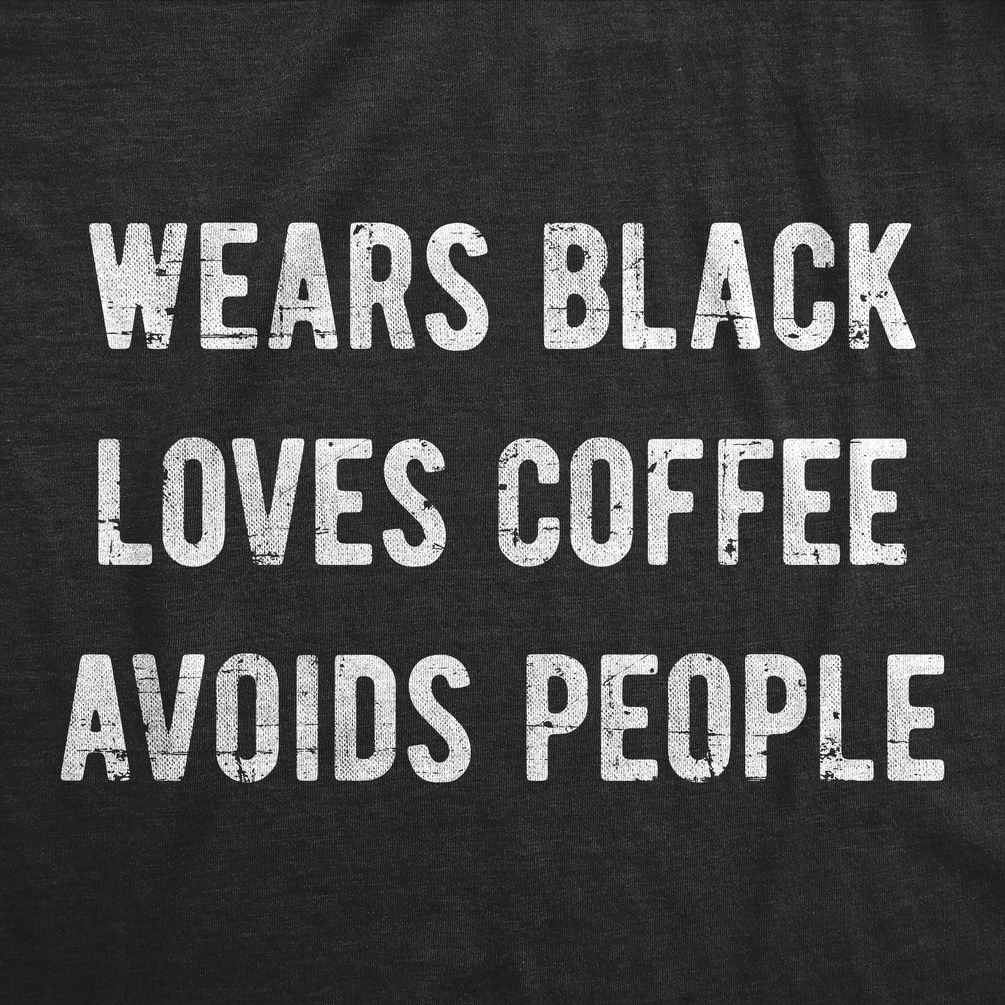 Alternative view of Wearizo Wears Black Loves Coffee Crew Neck Sweatshirt